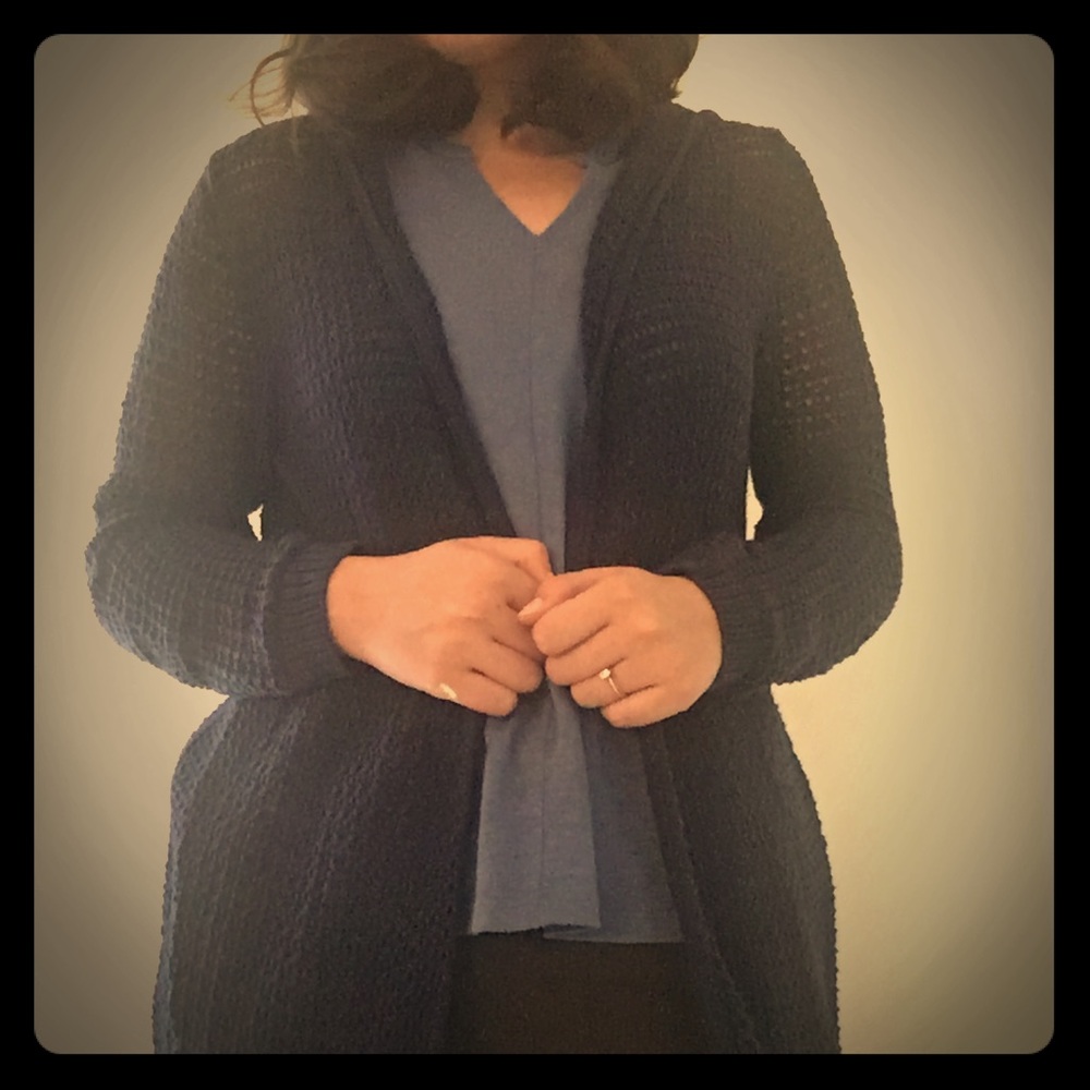 Gap open front hooded cardigan